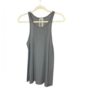 Free People Relaxed Grey Ribbed Tank Size S|P Casual Lounge